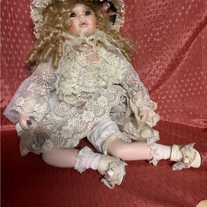 Elegant Lace Porcelain Doll